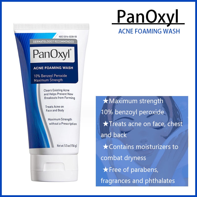 PanOxyl ACNE FOAMING WASH 10 Benzoyl Peroxide Maximum Strength Facial