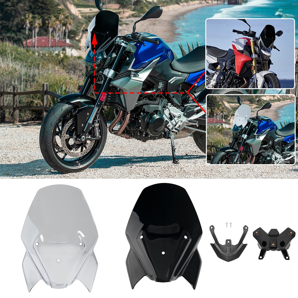 Motorcycle Windshield Windscreen Wind Deflector Screen For Bmw F900r F900 R 2020 2024 With 4637