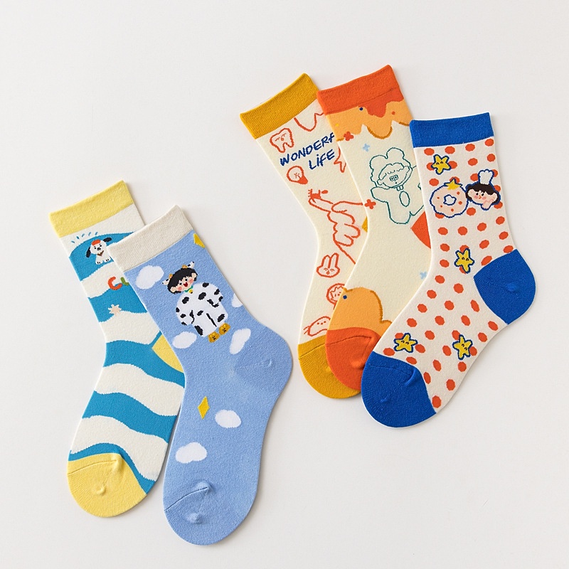 Cartoon Cute Japanese Sweet Creative Illustration Polka Dot Jacquard ...