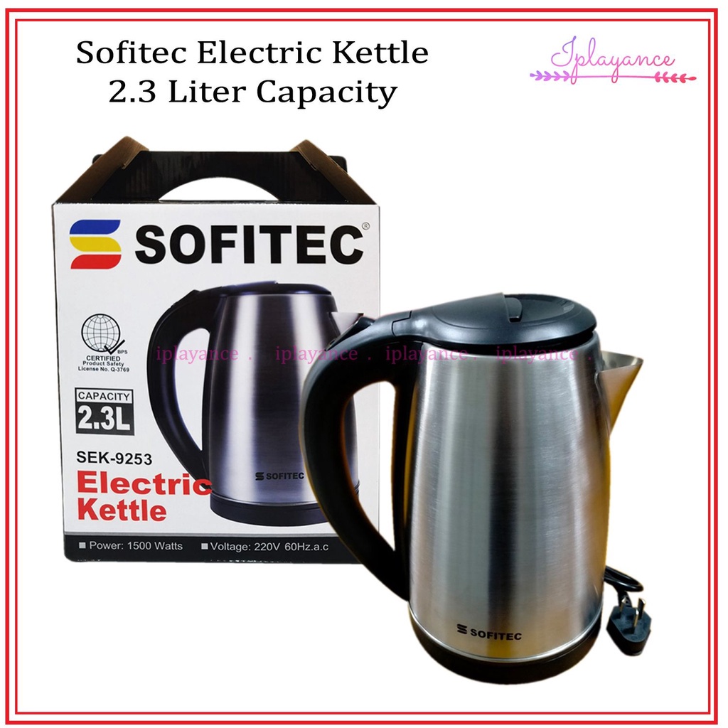 BOMA Hot sales Household 2.3L PB+ SS electric plastic kettle double layer  water kettle two color available good quality