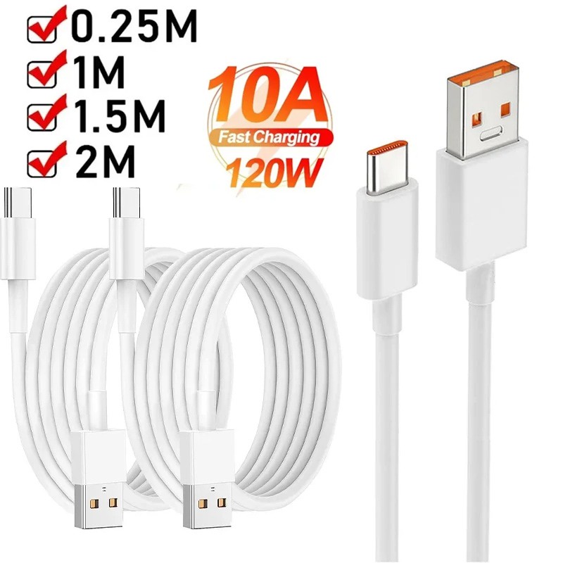 10A Type-C Super Fast Charging Data Cable/120W Mobile Phone  USB C Wire Data Cord - Main Image