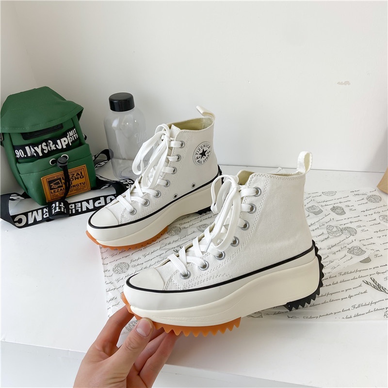 New Korean Synthetic Converse Sneakers Chunky Shoes For Women Shopee Philippines