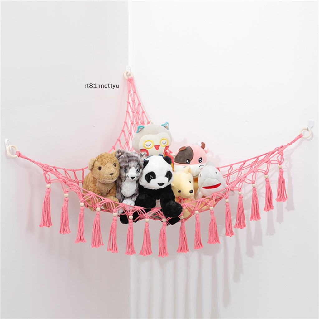 nnet Stuffed Animal Storage With Light Plush Toy Net Hammock For