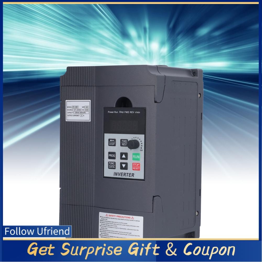 Wechselrichter 1,5kW AT2-1500X Frequenzumrichter 1,5 KW – VFD Drehzahlregler Für 1-phasigen Wechselstrommotor, 220V