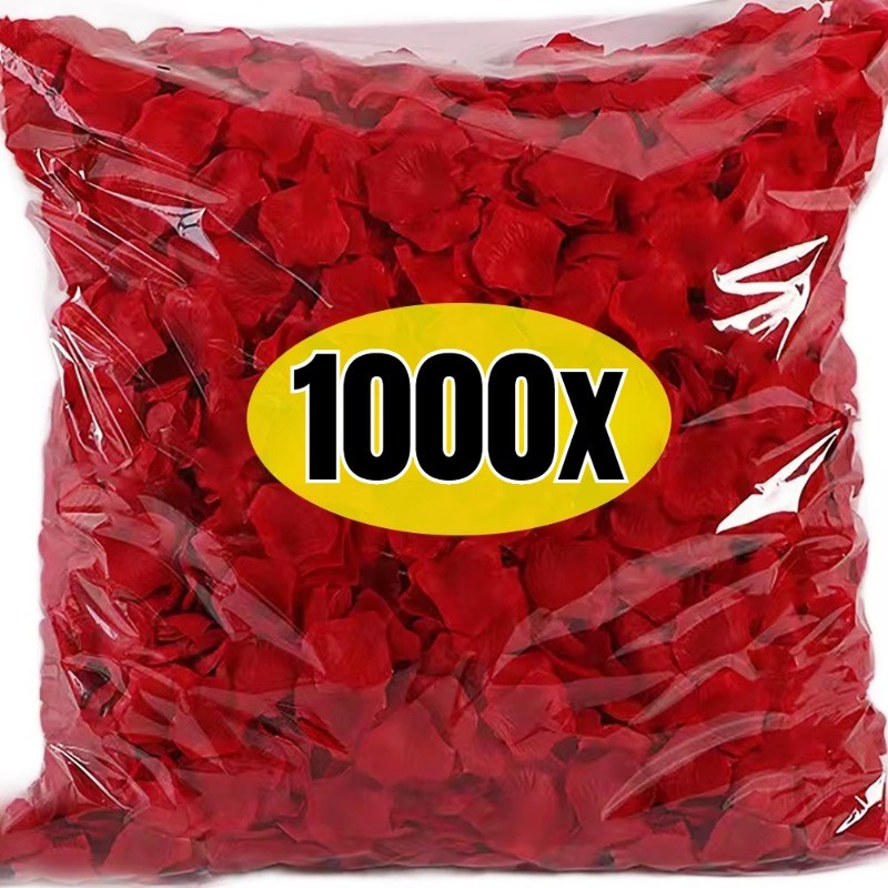 1000Pcs DIY Romantic Silk Fake Rose Flower Artificial Rose Petals ...