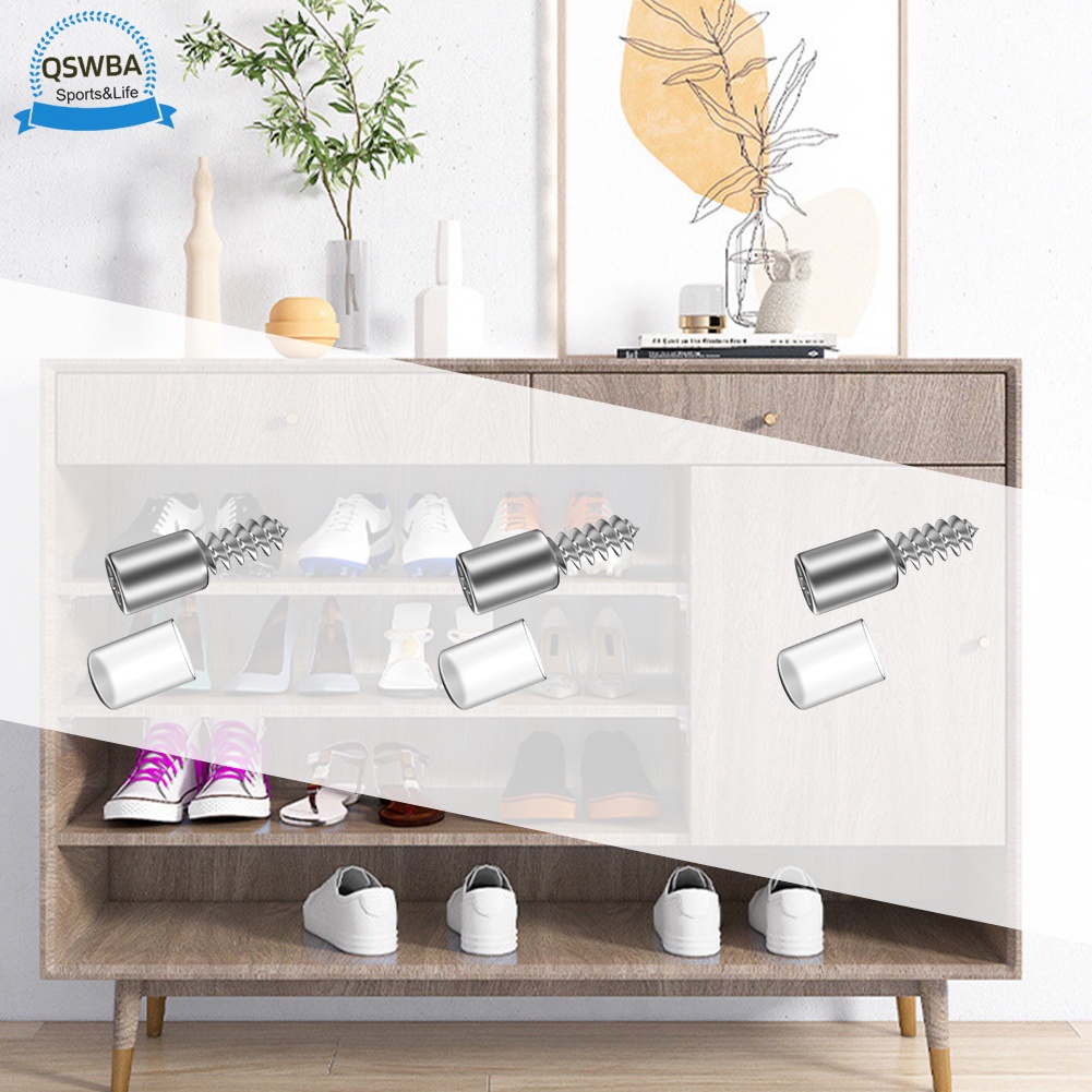 50 Pack Shelf Pin Kit With Dust Cover No Punching Clapboard Holder Pin For Closet Books Shelves