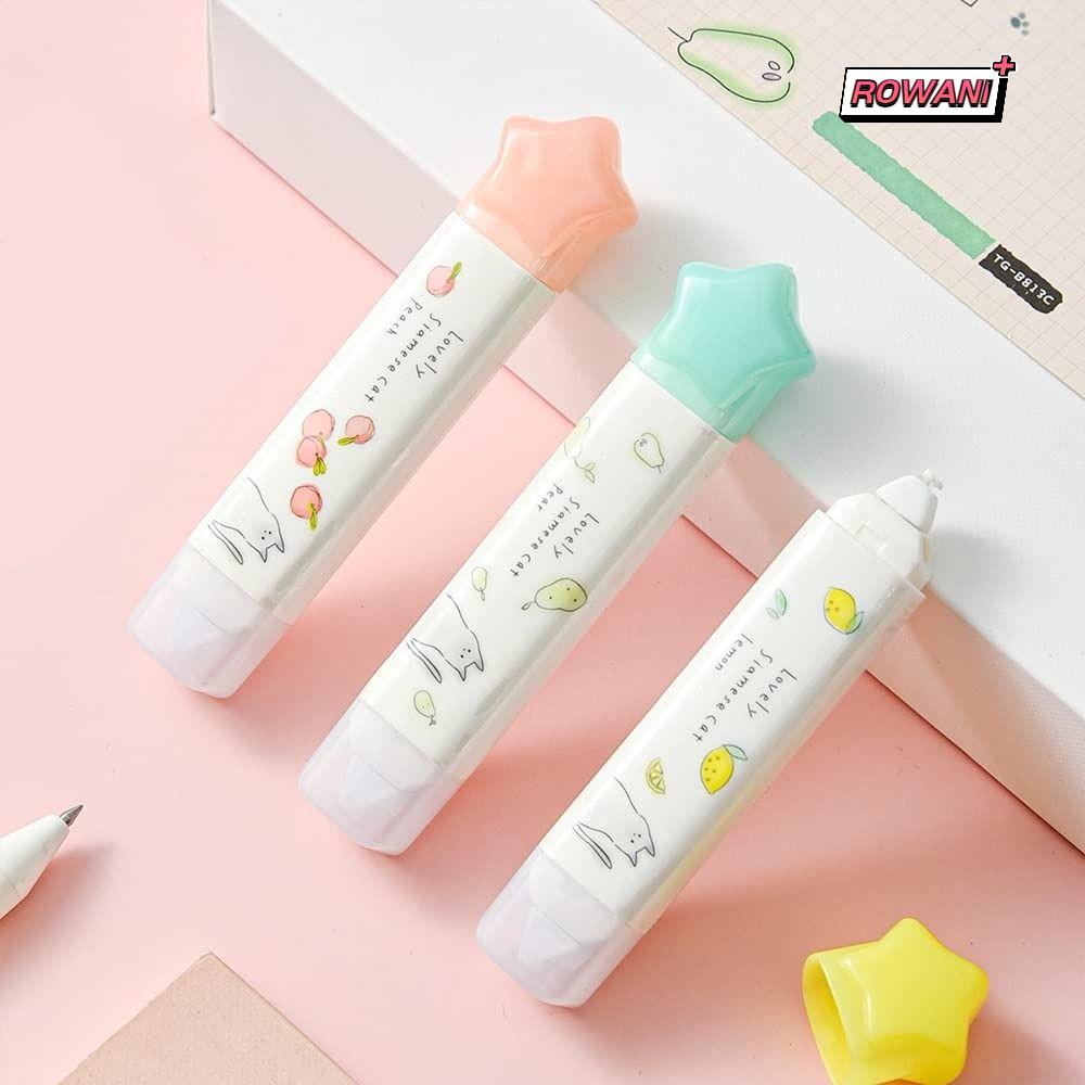 ROWAN1 Correction Tape, Refillable Aesthetic Twoinone, Kawaii Cute