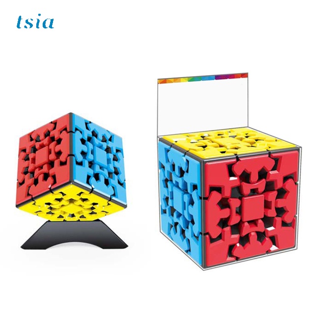 Oostifun MO Fang GE Gear Cylinder Cube 3x3x3 – Cubo De Engranajes Cilíndrico 6 Cm, Con Trípode Y Tutorial, Ideal Para Desafiar Tu Mente