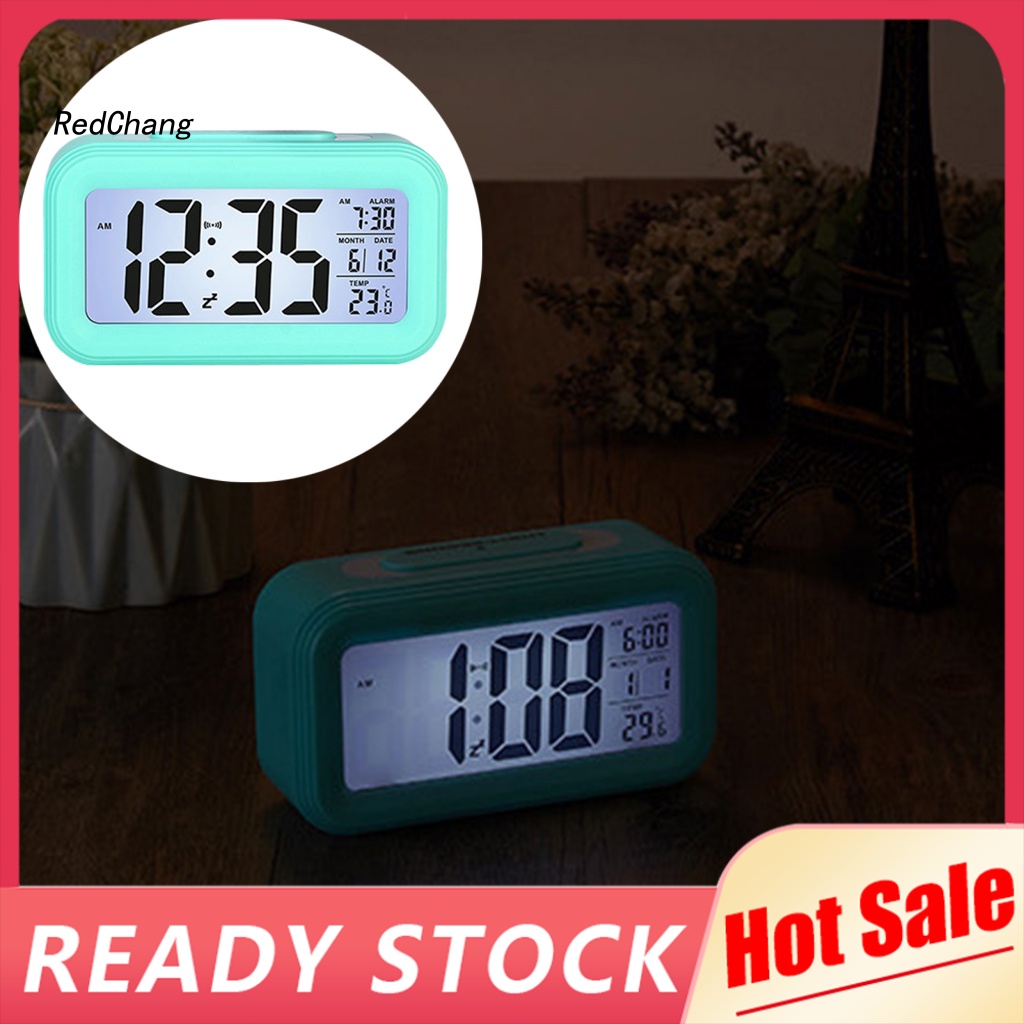 RC Digital Alarm Clock LED Screen Sensor Night Light Temperature