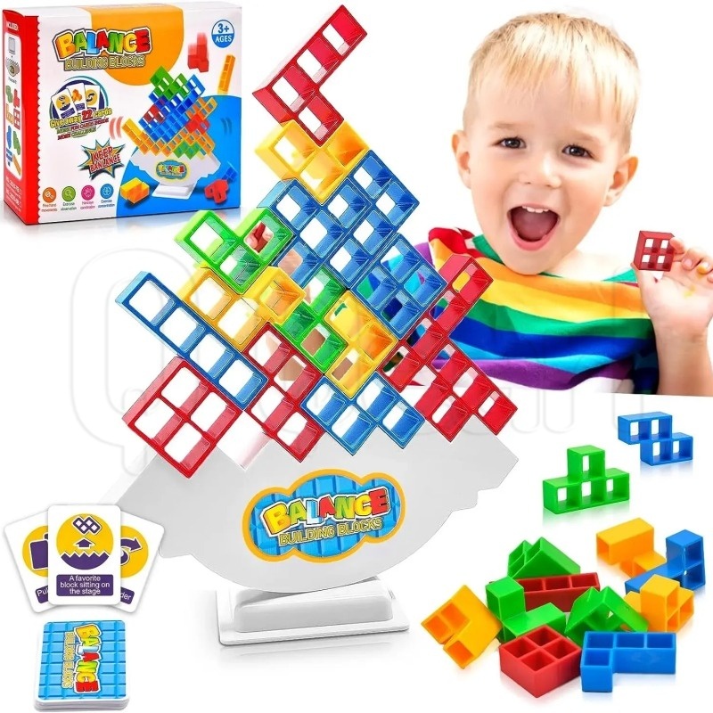 3D Tetra Tower Game / Kids Stacking Stack Building Blocks Balance