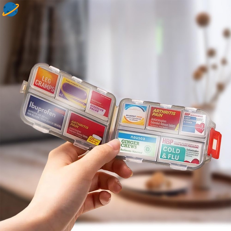 DIY Pocket Pharmacy Travel Daily Pill Container with Medication Labels ...