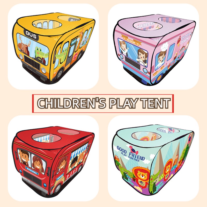 Portable Folding Camping Kids Play Tent House Bus Indoor | Shopee ...