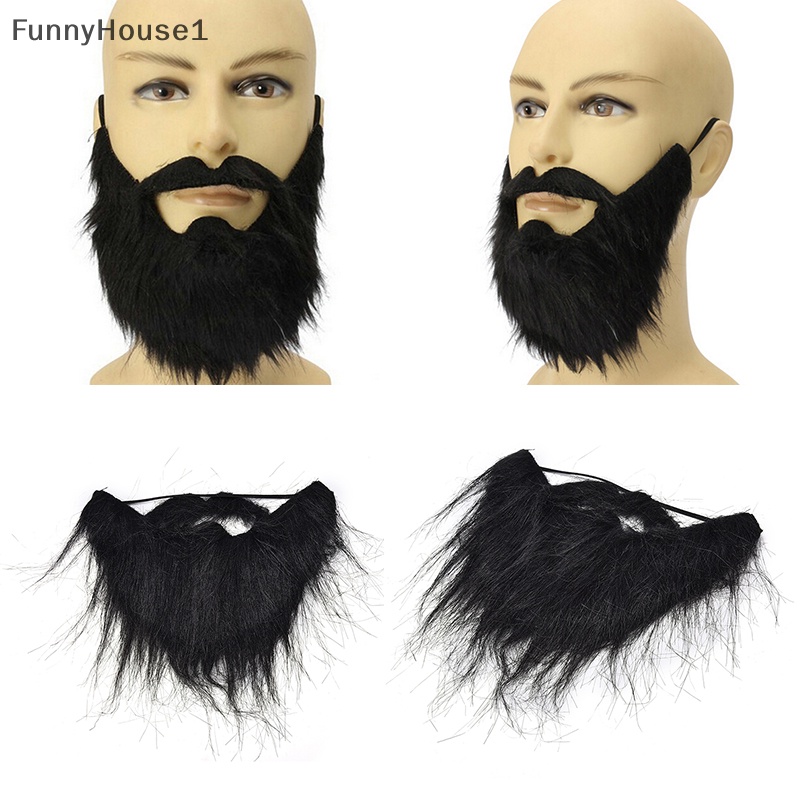 Fh Funny Costume Party Male Man Halloween Beard Facial Hair Disguise Game Black Mustache Fh