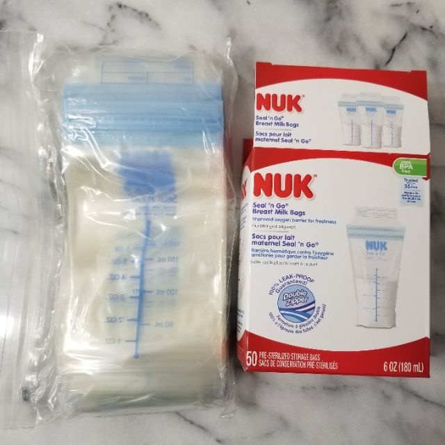 NUK Seal & Go Breast Milk Bags 6oz Shopee Philippines