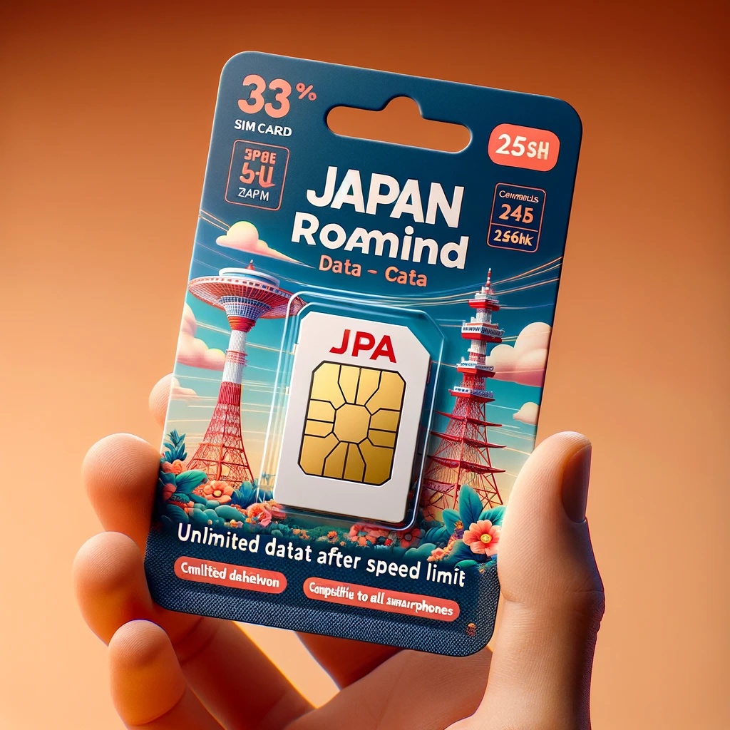 Japan Roaming SIM Card 5D/8D/15D/30D Options, 1GB10GB HighSpeed Data, 256kbps Unlimited Post