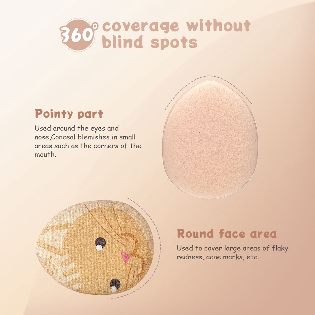 Ashley Shine Mini Fingertip Powder Puff Droplet Puff BB Cream Puff ...