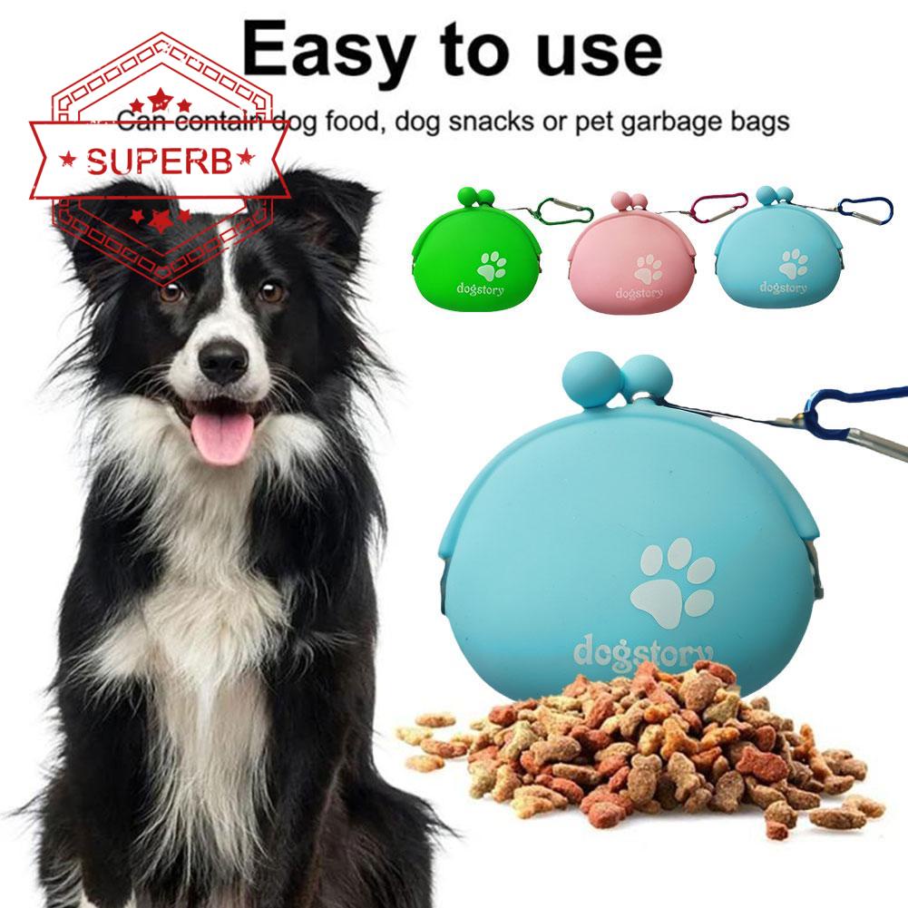 SWEETHEART Silicone Dog Treat Bag Pet Portable Dog Training Waist Puppy