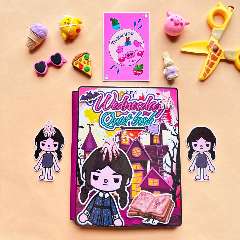 Toca Life World Quiet Book Toca Witch Wednesday paper doll house paper ...