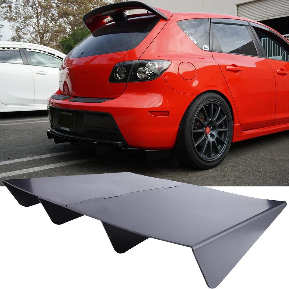 LANTOP For Mazda Speed 3 2003-2022 Rear Bumper Diffuser 4-Fin Spoiler ...