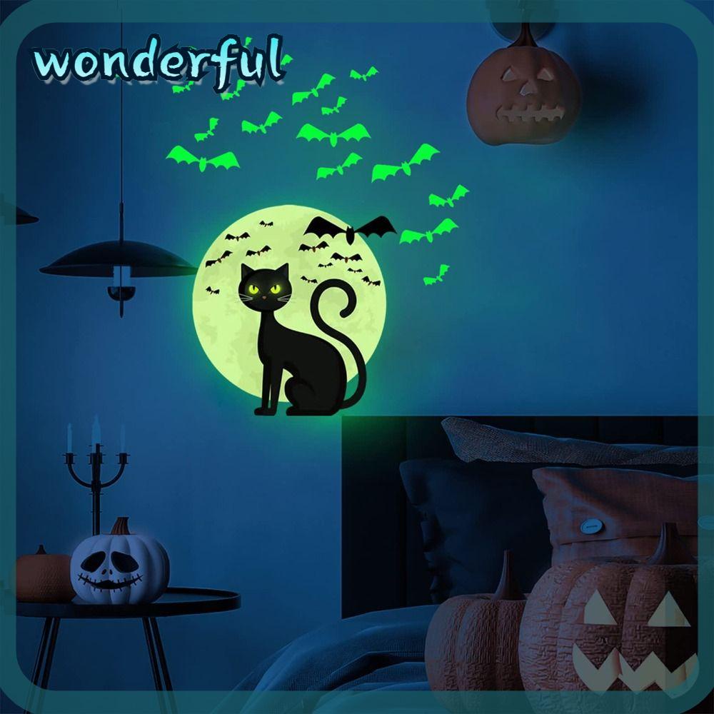 WONDER Glow in The Dark, Removable PVC Halloween Decoration Sticker