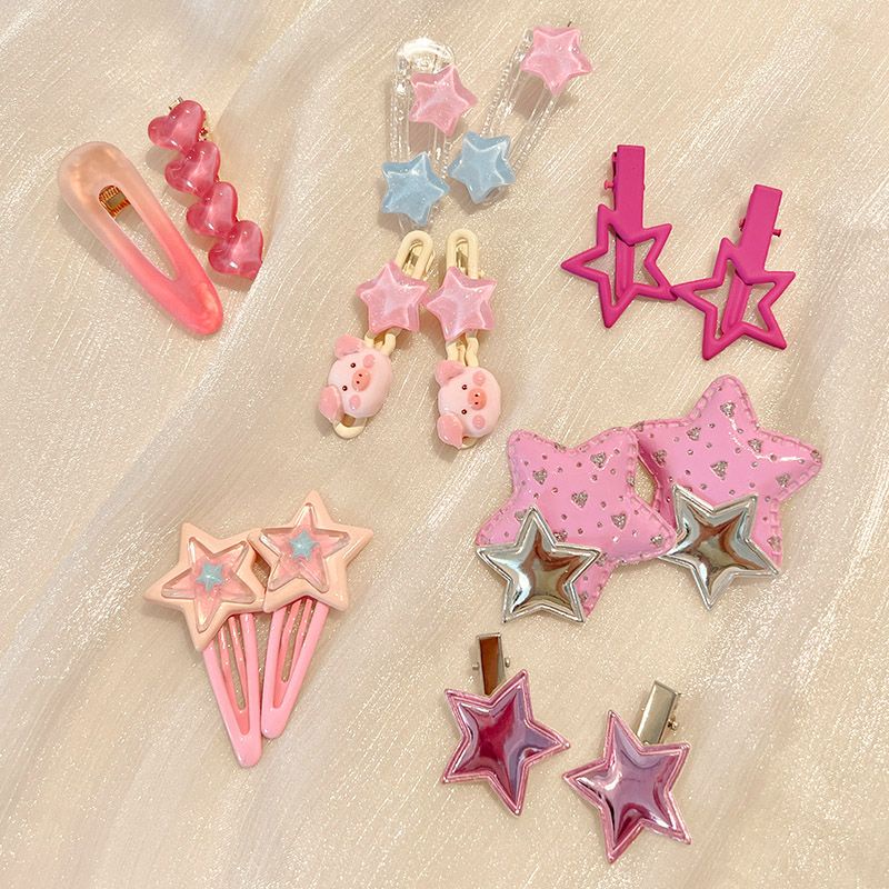 Colorful Y2k Star Hair Clip Set Women Bangs Bb Clip Dopamine Barrette ...