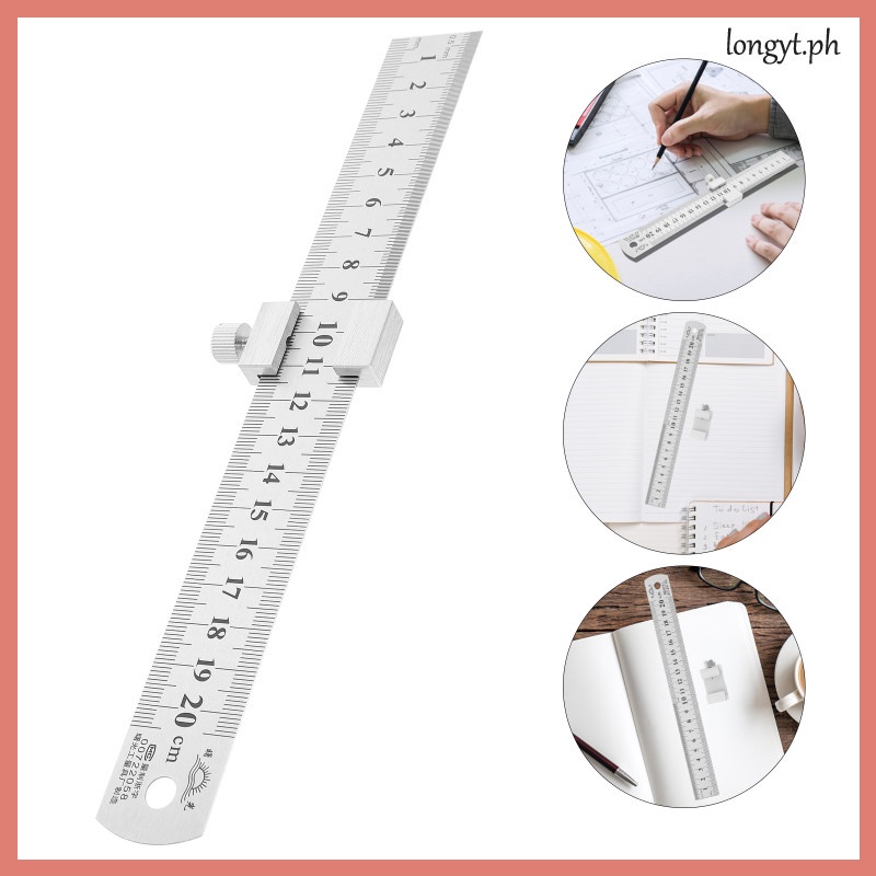 Steel Ruler Positioning Block Precision Marking Woodworking Edge