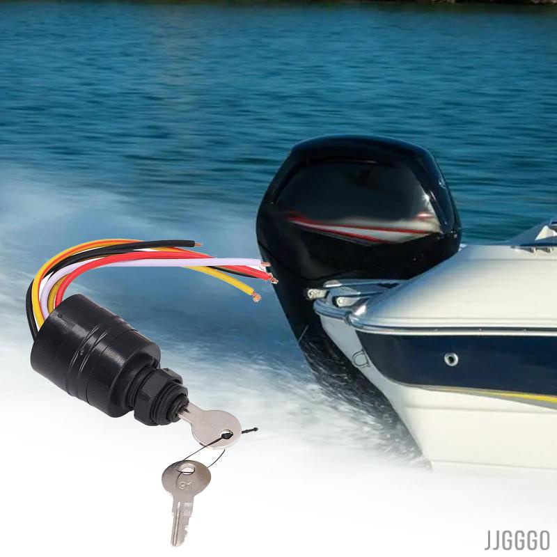 [Jjgggo] Starter Ignition Switch 17009A2 with Push to Choke Function 6 Wire for Outboard