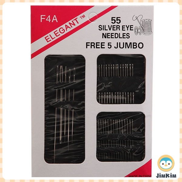 12 PCS Blind Sewing Needles Elderly Big Hole Stainless Steel Needle for ...