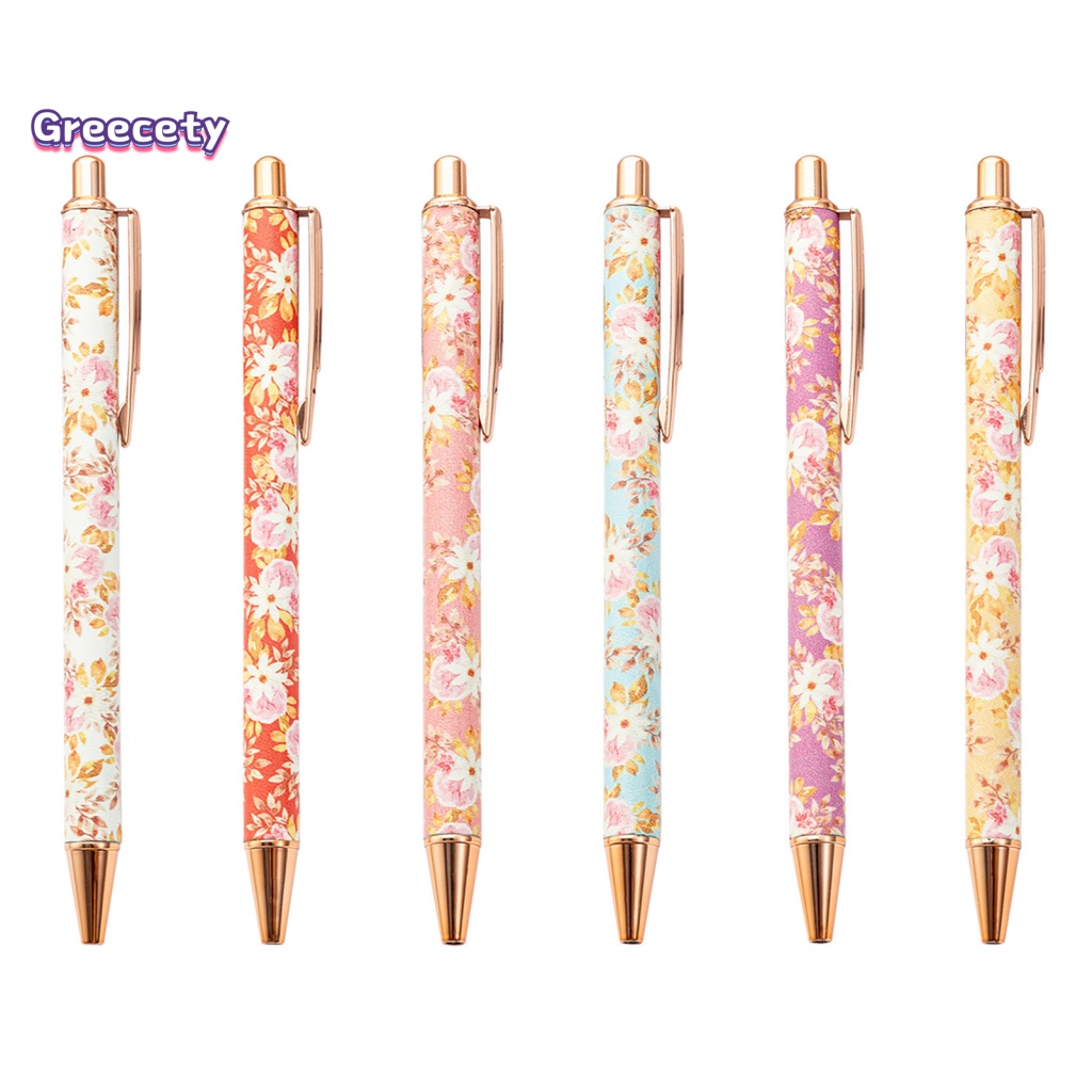 GEY_ Writing Pen Floral Pattern Ballpoint Pens Smooth Writing Perfect ...