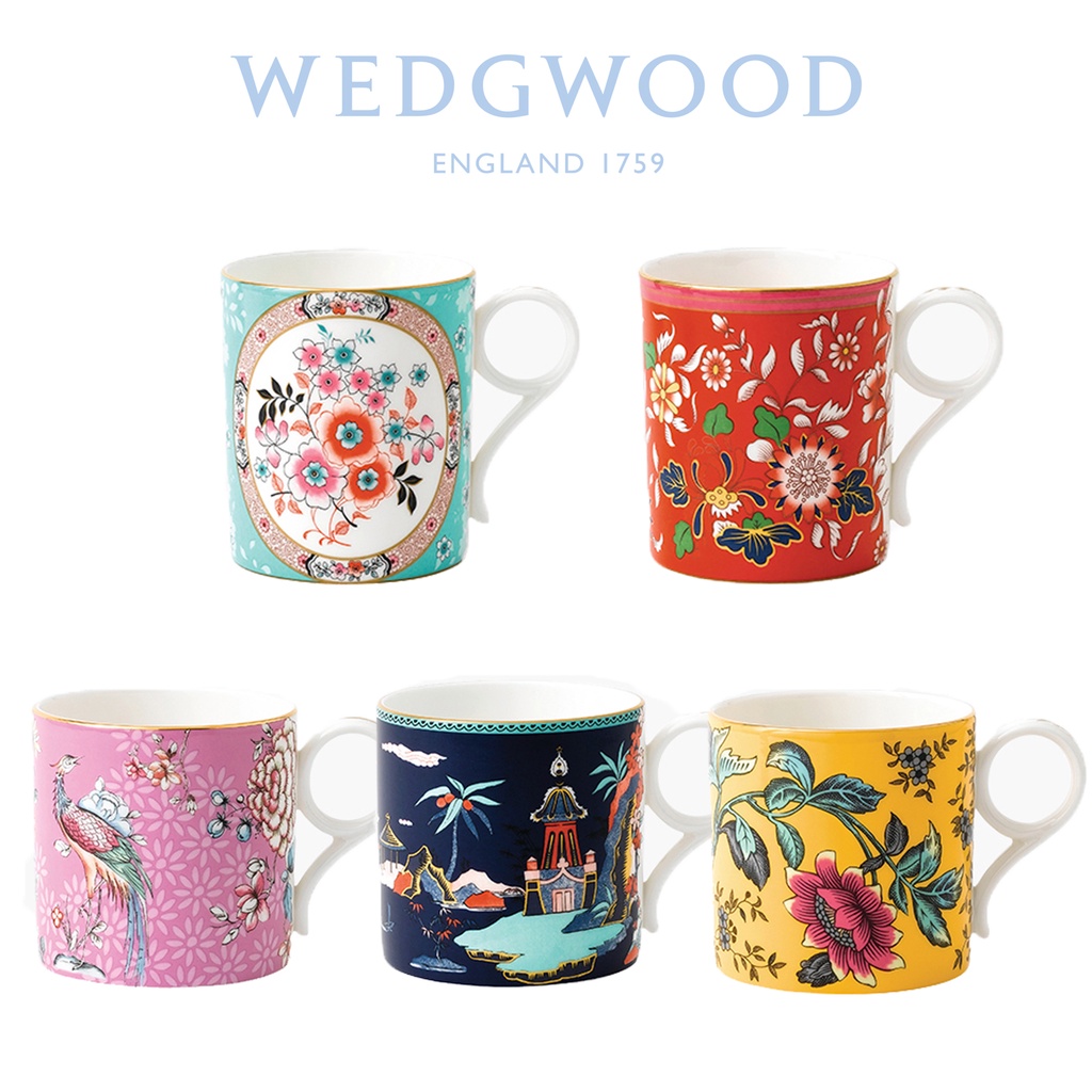 Wedgwood Mug, Fine Bone China Coffee Soup Hot Cocoa Mugs, Floral ...