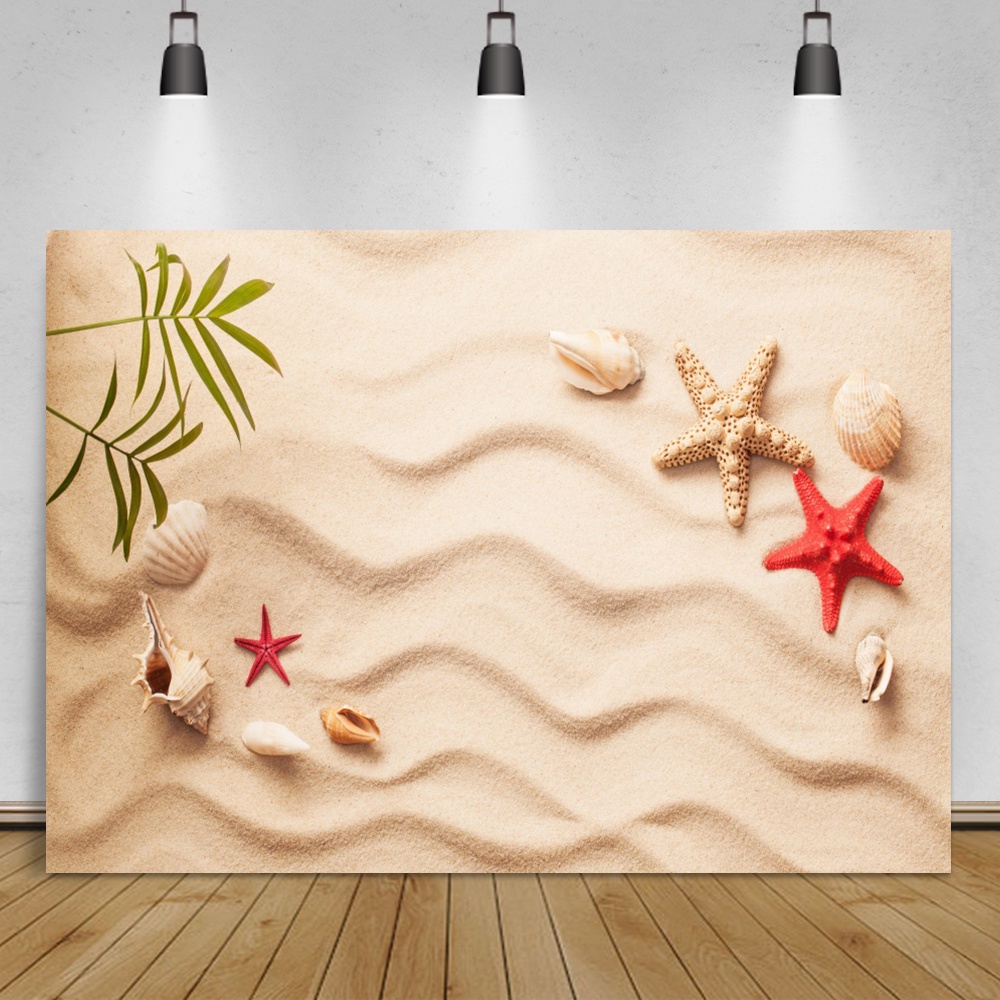 Laeacco Tropical Sand Beach Starfish Shell Coral Summer Party Baby ...