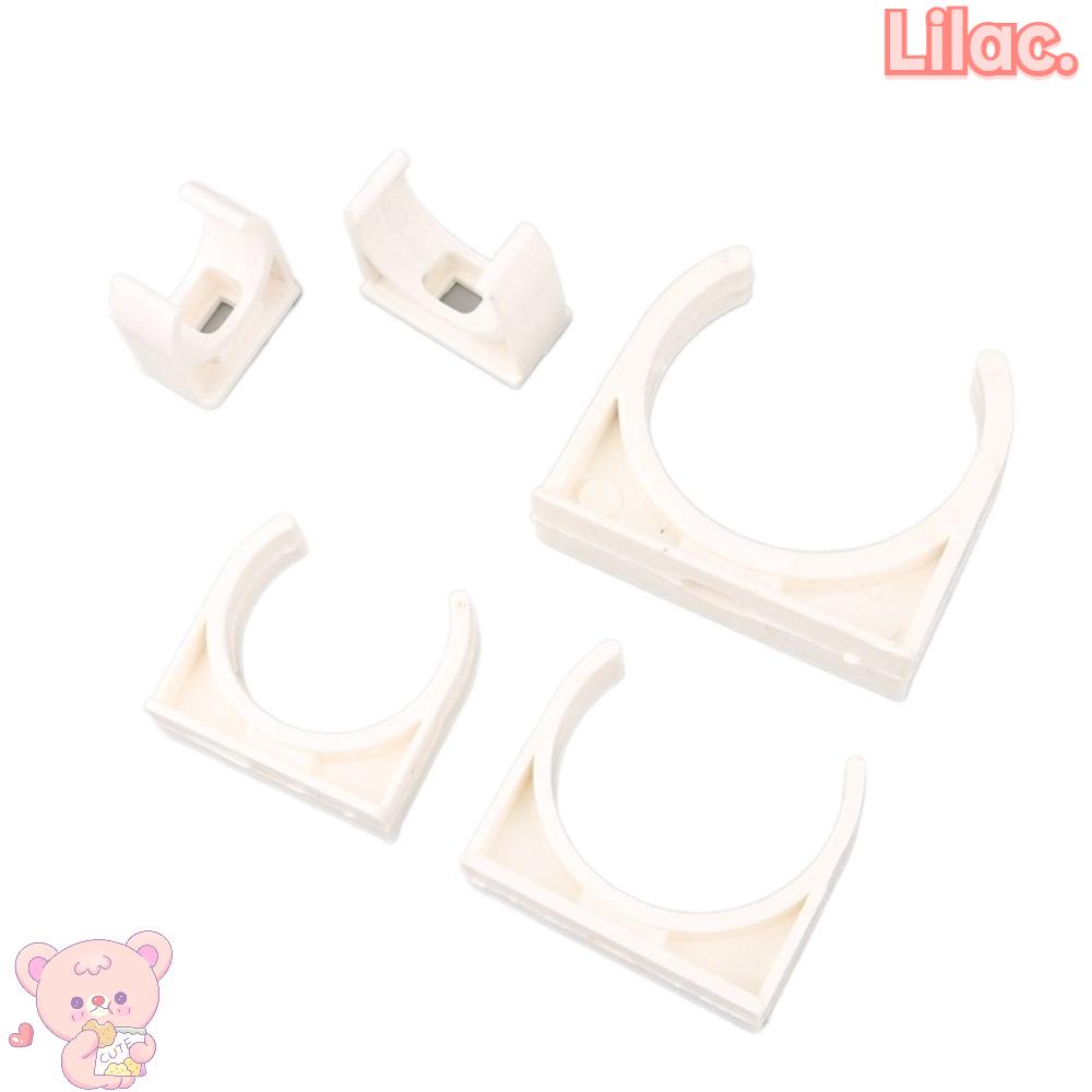 LILAC 12pcs Pipe Bracket Clamp, White Ushaped Water Pipe Clamp