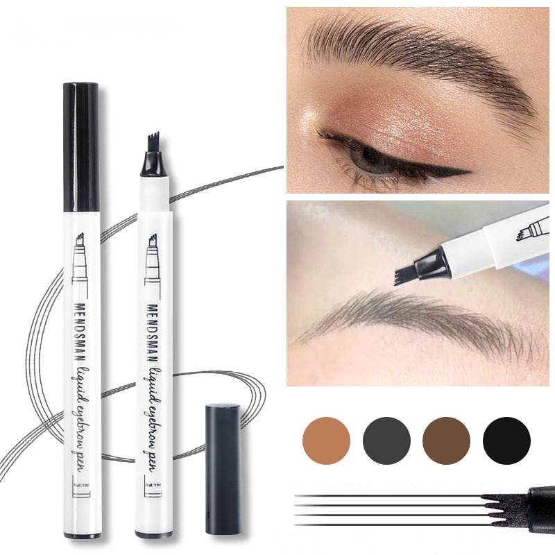 Small 4 Forks Liquid Eyebrow Pencil Waterproof Long Lasting Water Brow