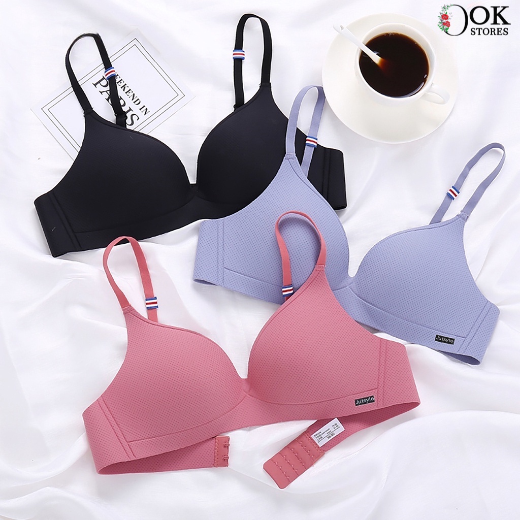 Seamless Bra Comfortable Bras Moulded Underwear Korean Sexy Fashion Non ...