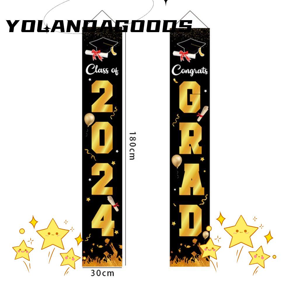 Yola 2024 Graduation Banner Graduation Theme Hanging Decoration Couplet 2024 Graduation Diy 3762