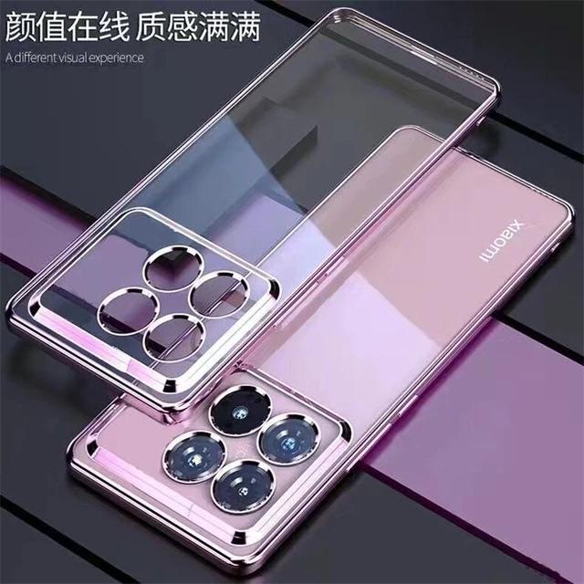 Plating TPU Case For Xiaomi Poco X6 Pro 5G Luxury TPU Soft Silicone  Transparent Phone Back Cover For POCO X6Pro Stylish Shockproof Bumper