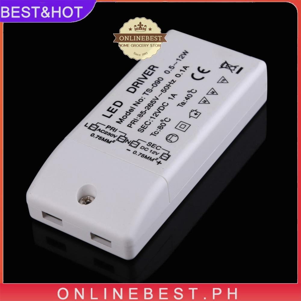 New 12W LED Driver Power Supply Transformer for LED Strip Lights DC 12V ...