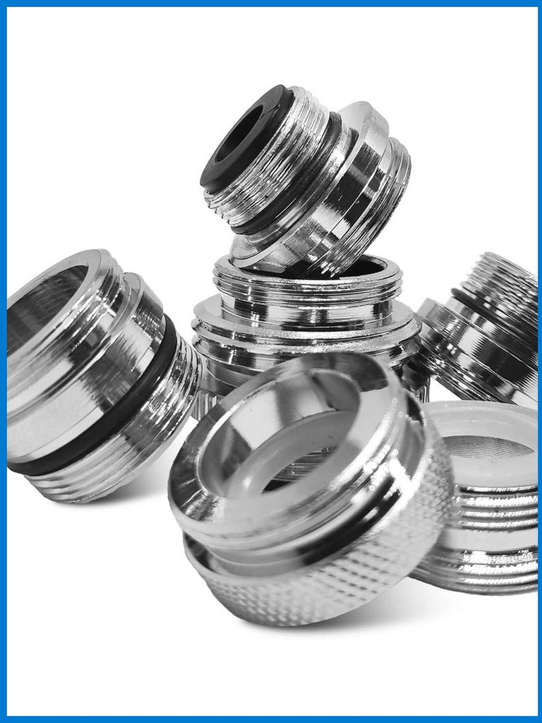 6Pcs Brass Tap Adapters Multiple Size Kitchen Tap Adapter Garden Hose ...