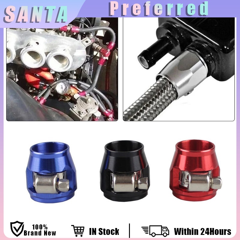 AN4 AN6 AN8 AN12 Aluminium Hose End Finisher Fuel Oil Clip Water Pipe Clamps Hose Finisher Clamp