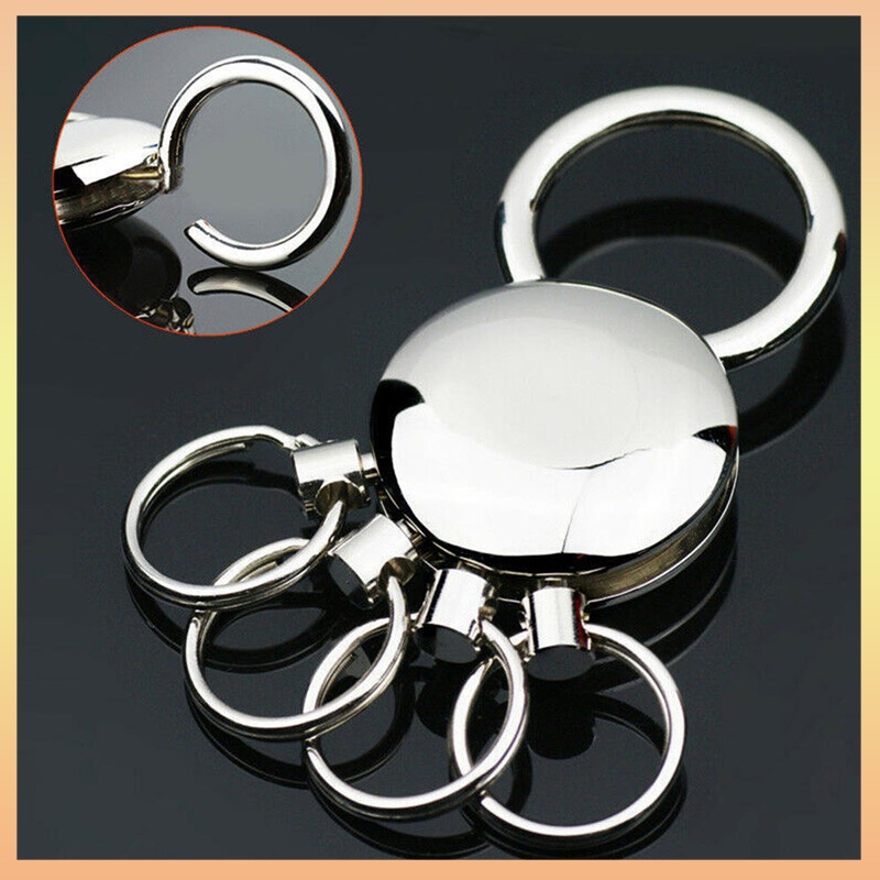 Detachable Ring Key Holder Removable Round Metal Keyring Keychain
