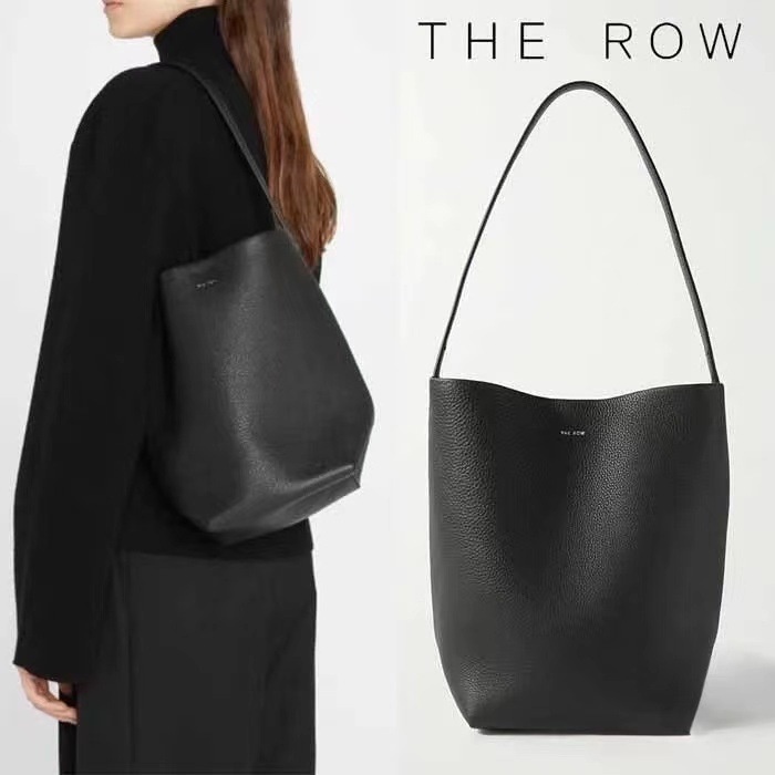 The Row Large Capacity Bucket Bag Leather Lychee Tote Bag Joker Commuter Shoulder Bag Underarm Bag Shopee Philippines