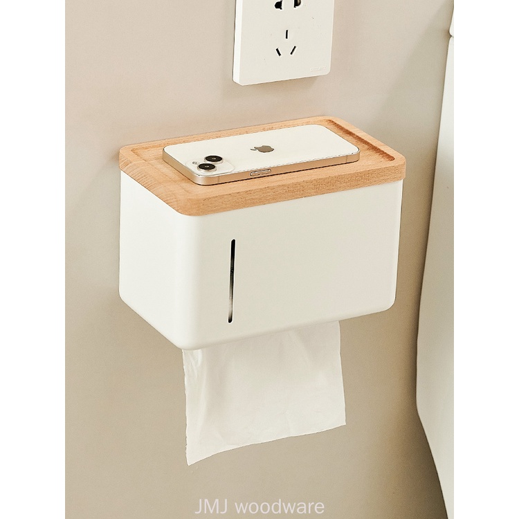 Log Tissue Box White Toilet Tissue Box Waterproof Roll Paper Tube ...