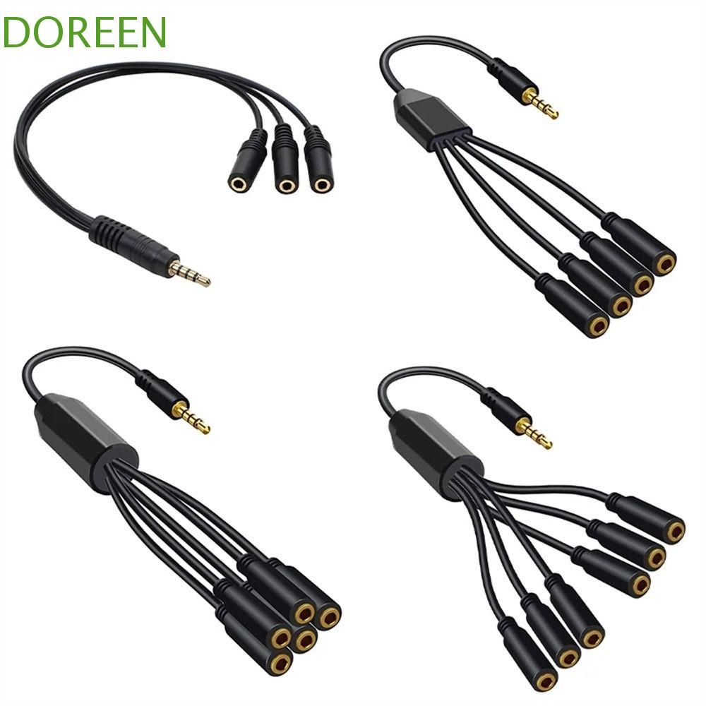 DOREEN 3.5mm Splitter Cable AUX Cable Portable 1/8" Male To 3/4/5/6 3