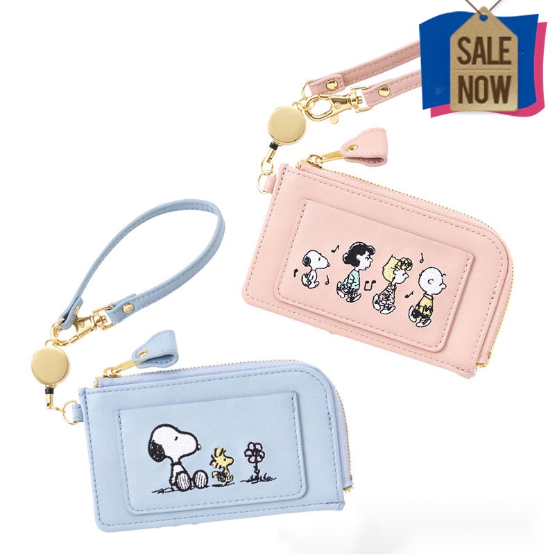 Girls Cartoon Funny Snoopy Cute Peanuts Dog Retractable Cards Holder ...