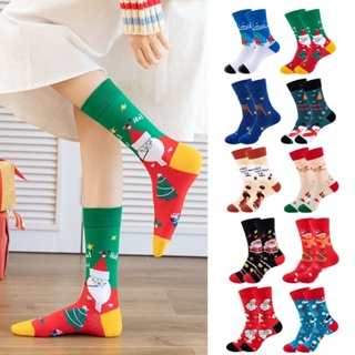 1 Pair Christmas Women Kids Socks Five Finger Toe Socks Funny Xmas Gift