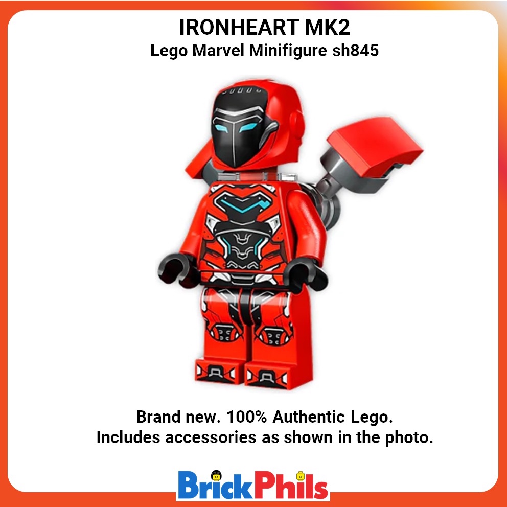 Lego Marvel Minifigure sh845 Ironheart MK2 Shopee Philippines