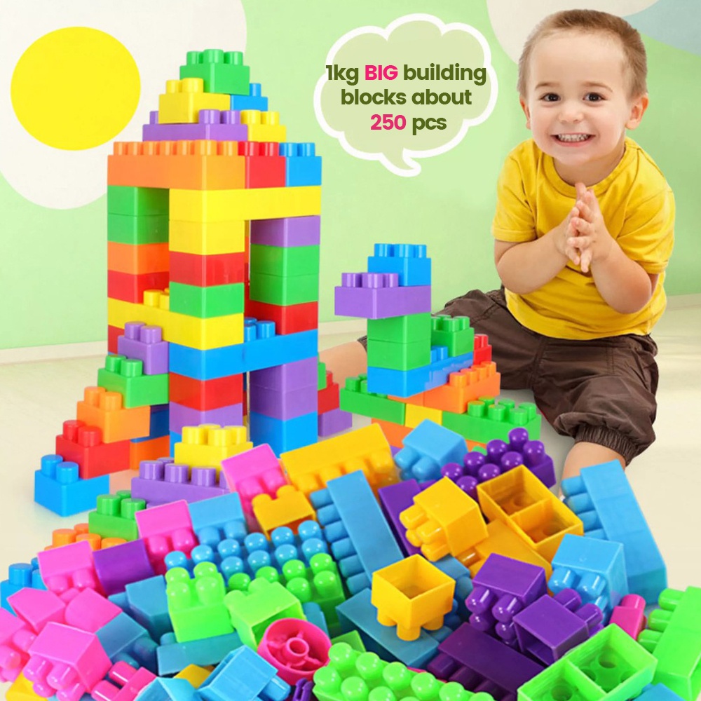 Geetoy 250pcs Big Size Building Blocks DIY Assembly Jigsaw Puzzle ...