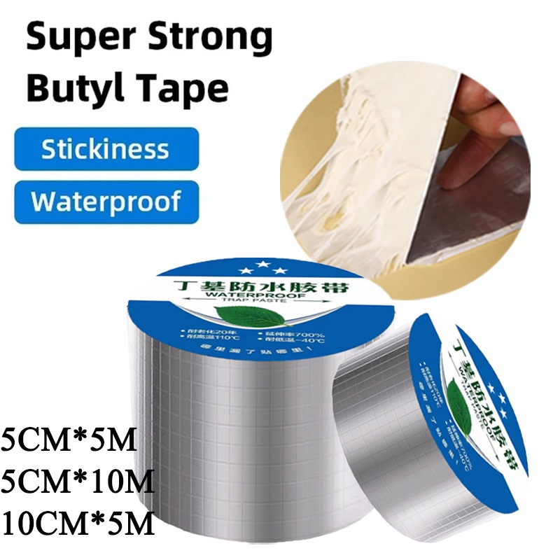 Roof Leakproof Aluminum Foil Butyl Rubber Tapes Crack Duct Repair