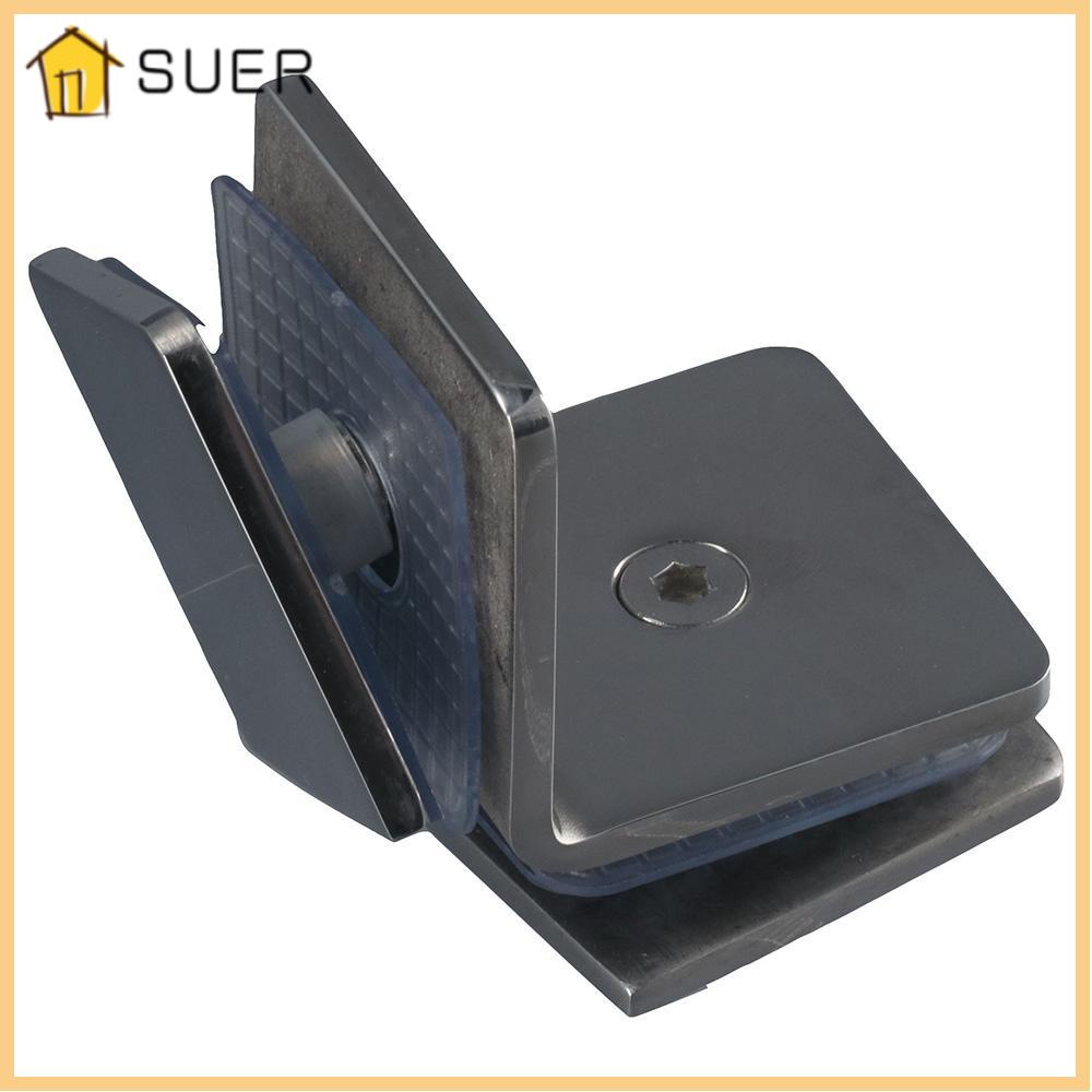 SUER1EN Glass Clip, Stainless Steel Rubber Mat Double Sided, Glass ...