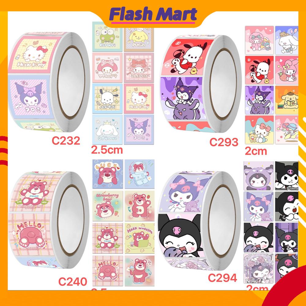 500Pcs/Roll sanrio Shaped Seal Labels Package Label Sticker Various ...